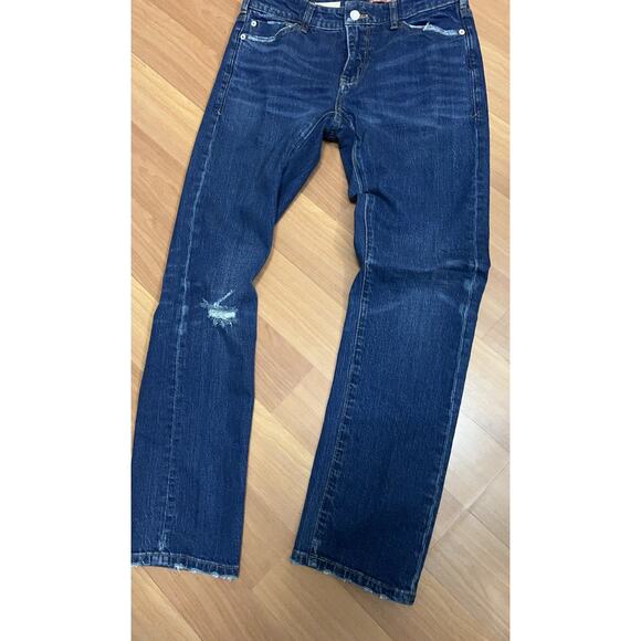 Pilcro Anthropologie Relaxed Straight Fit Jeans Womens Size 26P Distressed - Picture 4 of 15
